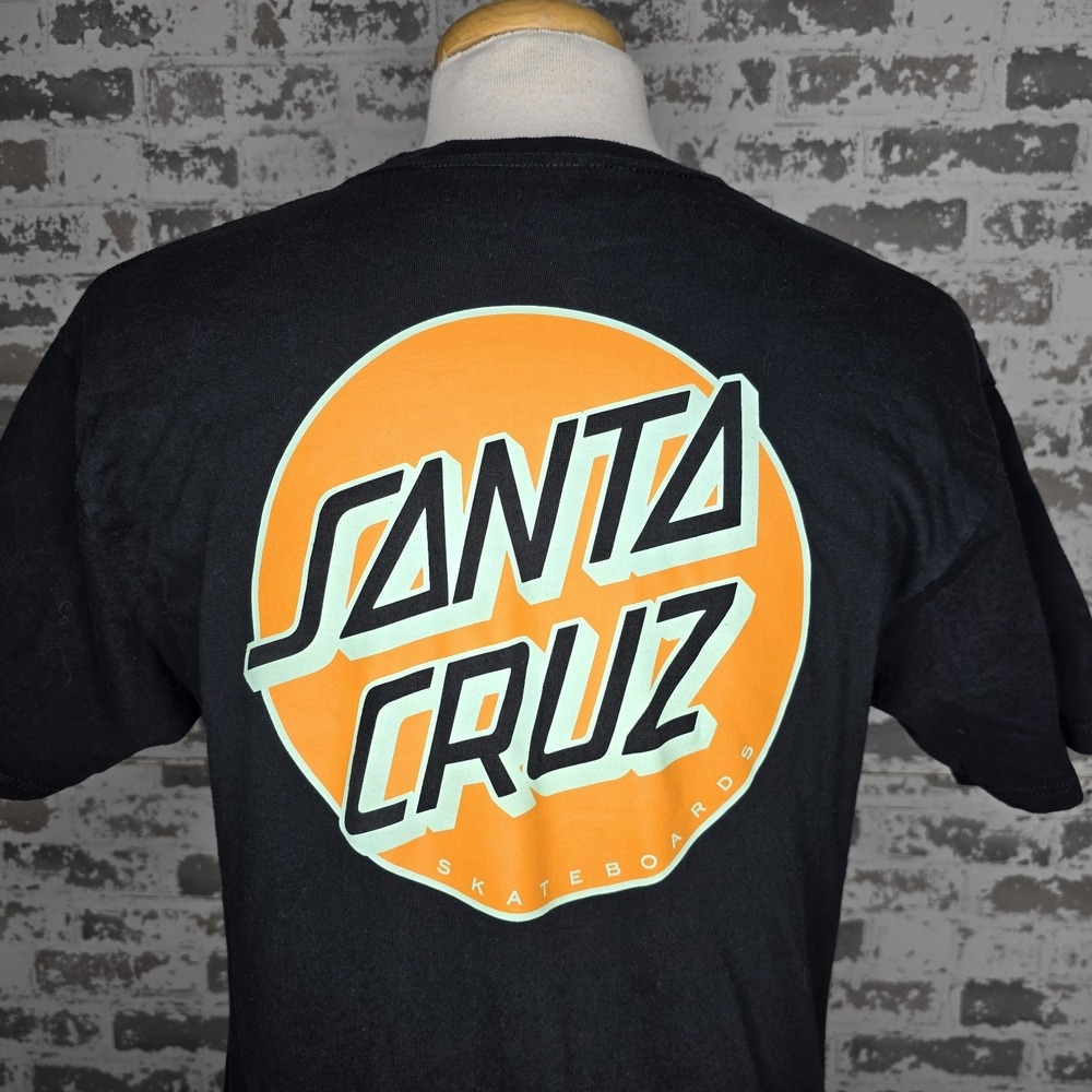 Santa Cruz Skateboards Logan Double Sided Art Mens Black‎ T Shirt Size Medium